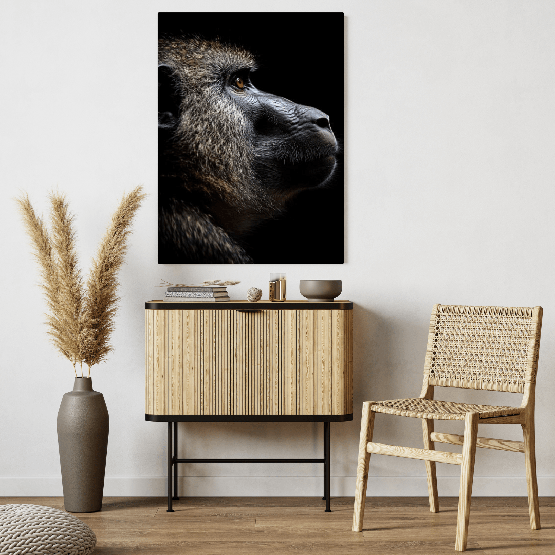 Thoughtful Baboon - Wildlife Wall Art - Aestheticanvas