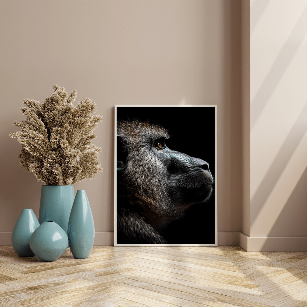 Thoughtful Baboon - Wildlife Wall Art - Aestheticanvas