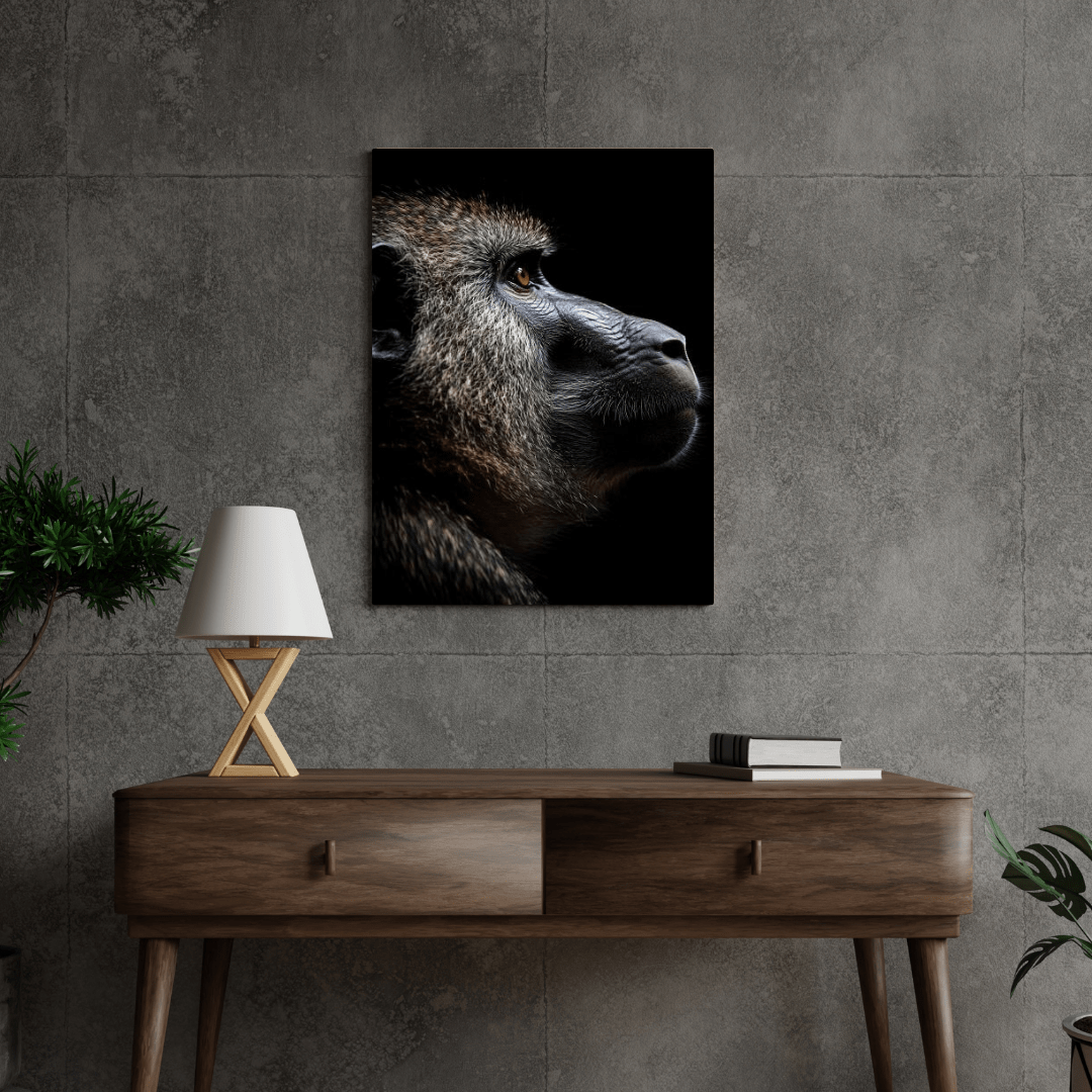 Thoughtful Baboon - Wildlife Wall Art - Aestheticanvas