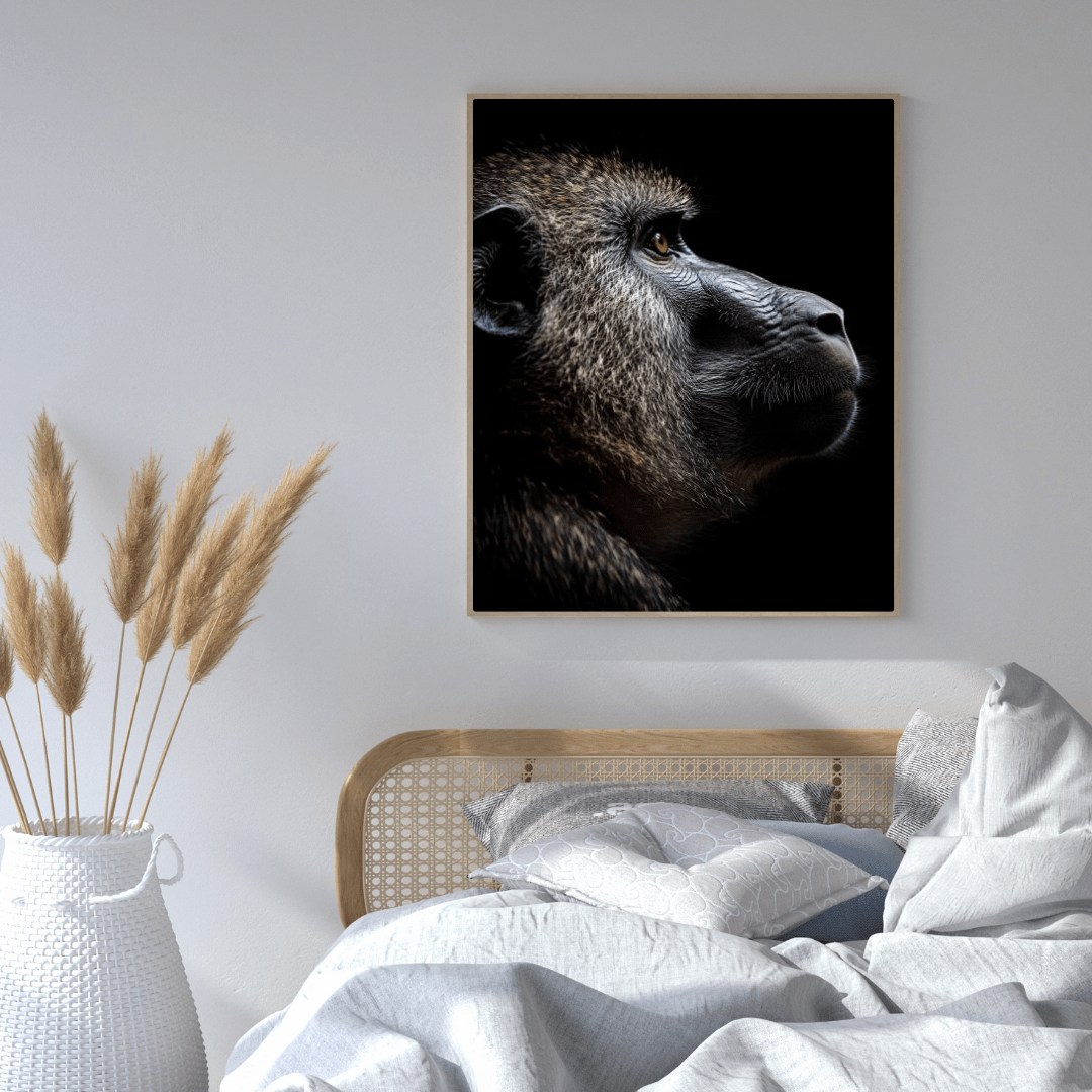 Thoughtful Baboon - Wildlife Wall Art - Aestheticanvas