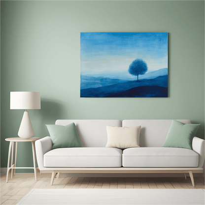 Tranquil Blue Place - Landscape Wall Art - Aestheticanvas