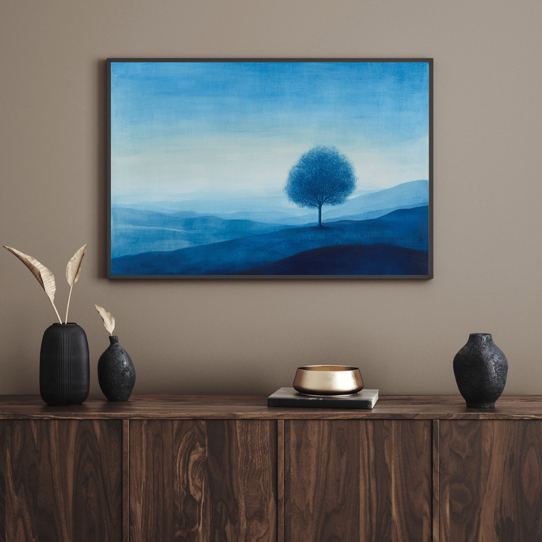 Tranquil Blue Place - Landscape Wall Art - Aestheticanvas