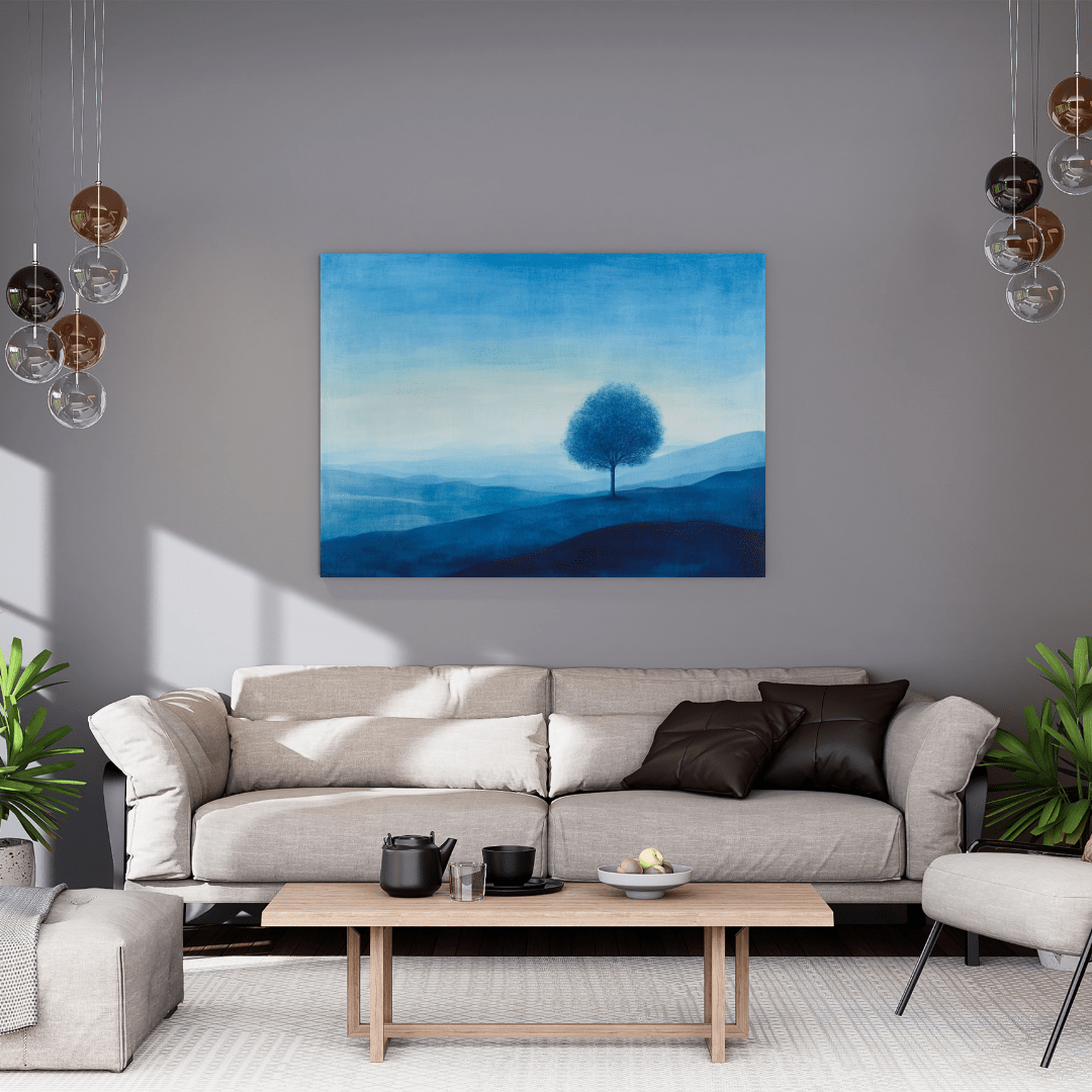 Tranquil Blue Place - Landscape Wall Art - Aestheticanvas