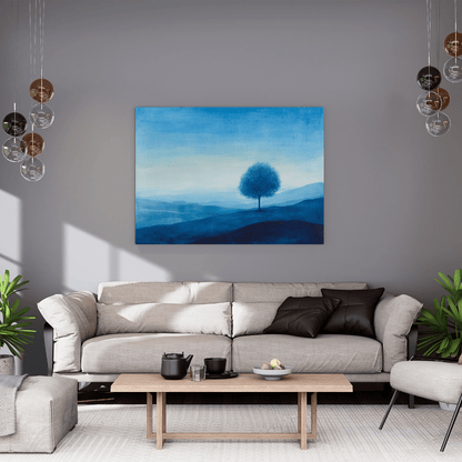 Tranquil Blue Place - Landscape Wall Art - Aestheticanvas