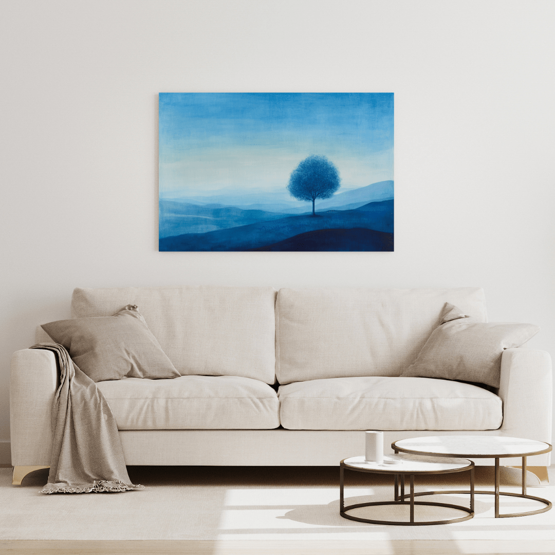 Tranquil Blue Place - Landscape Wall Art - Aestheticanvas