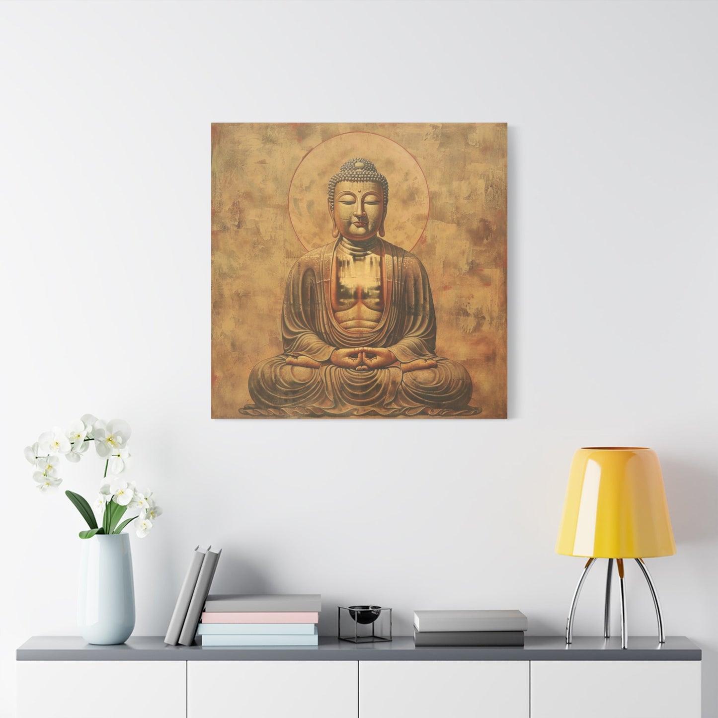 Tranquil Buddha Meditation - Spiritual Wall Art - Aestheticanvas