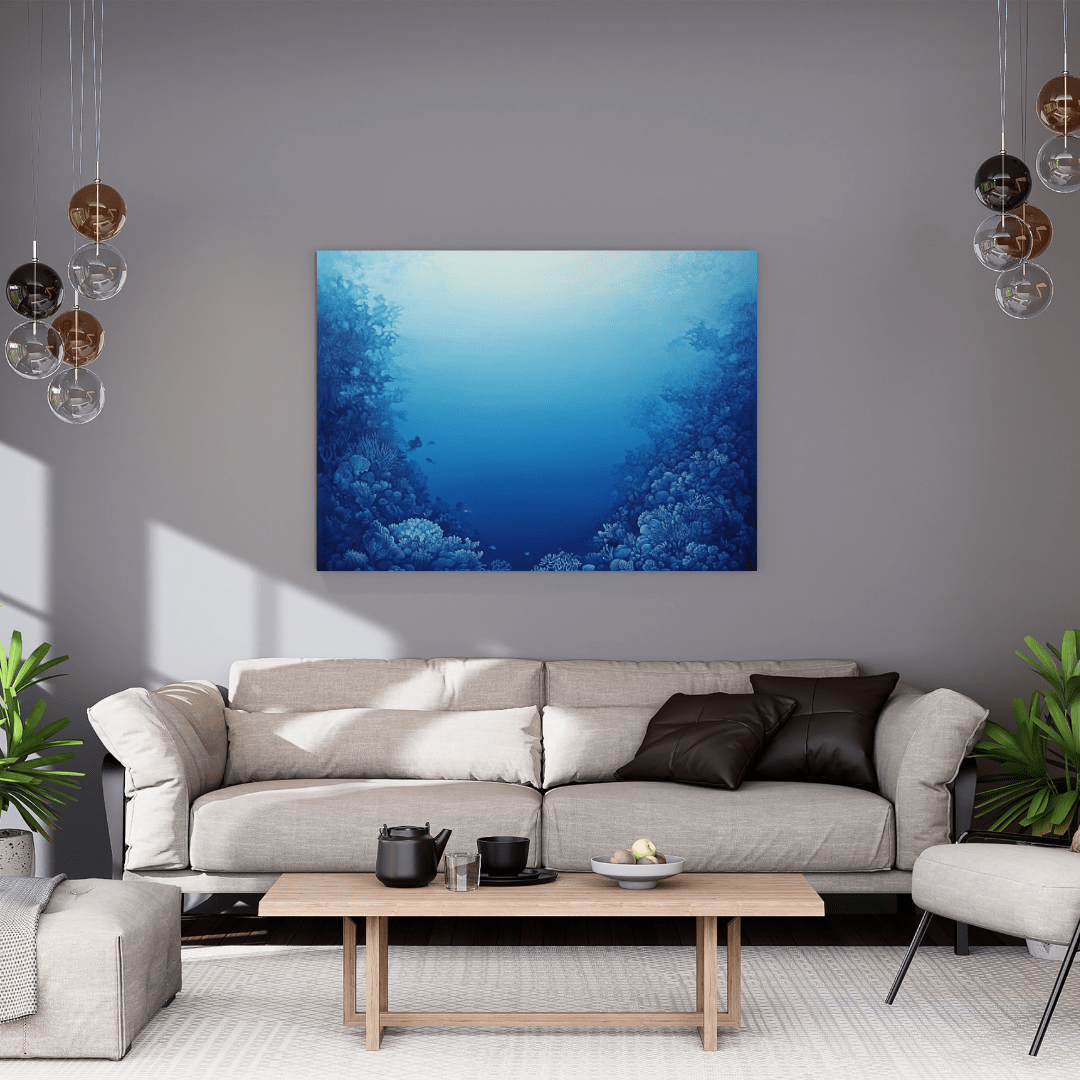 Tranquil Coral Reef Depths - Ocean Wall Art - Aestheticanvas