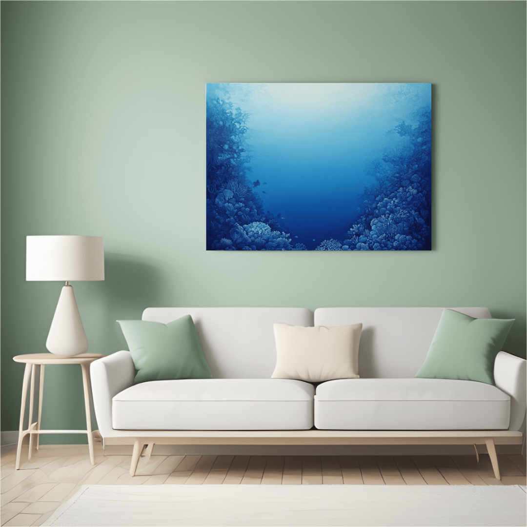 Tranquil Coral Reef Depths - Ocean Wall Art - Aestheticanvas