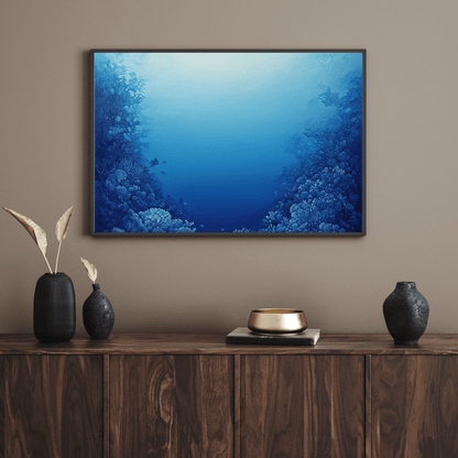 Tranquil Coral Reef Depths - Ocean Wall Art - Aestheticanvas