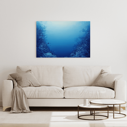 Tranquil Coral Reef Depths - Ocean Wall Art - Aestheticanvas