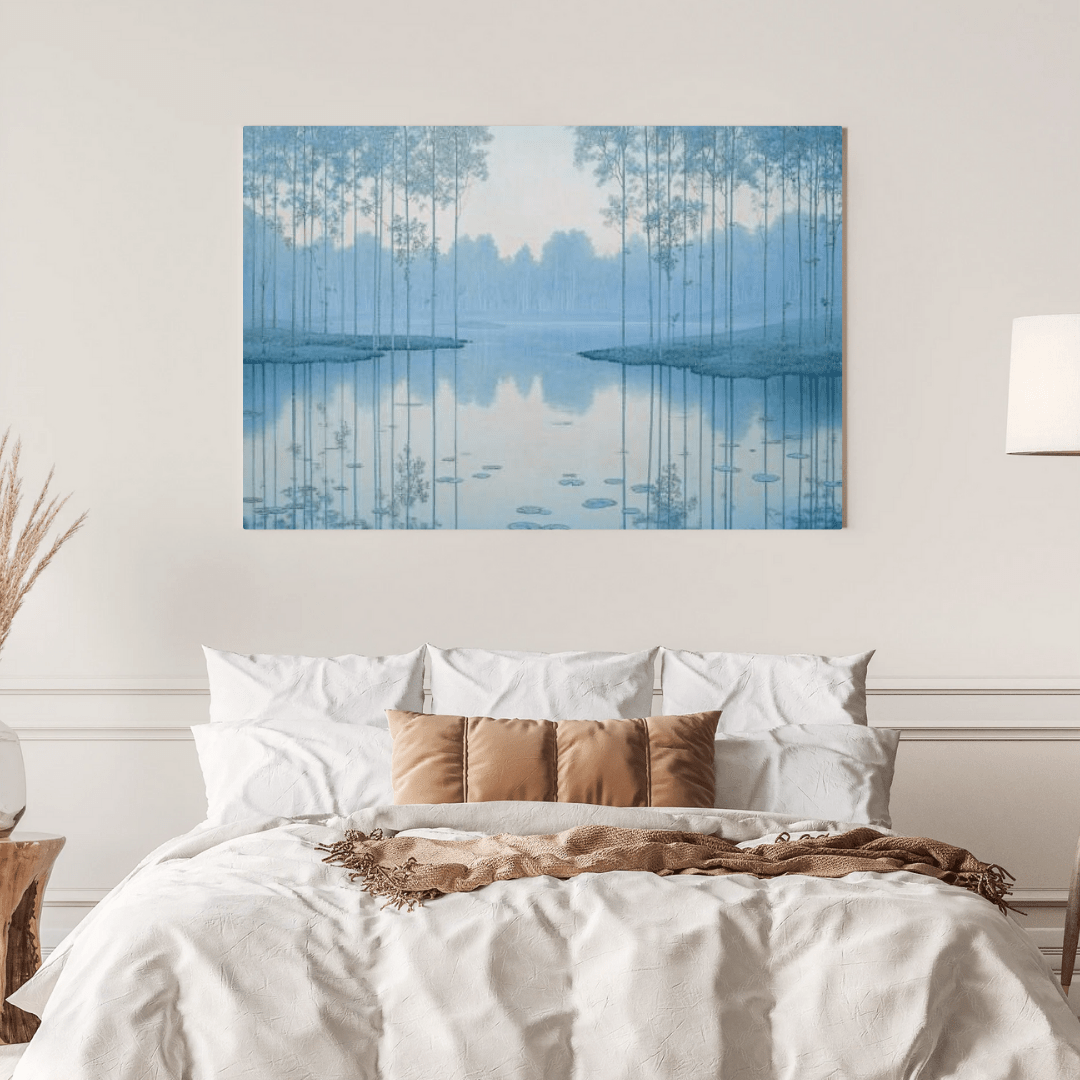 Tranquil Forest Reflections - Landscape Wall Art - Aestheticanvas