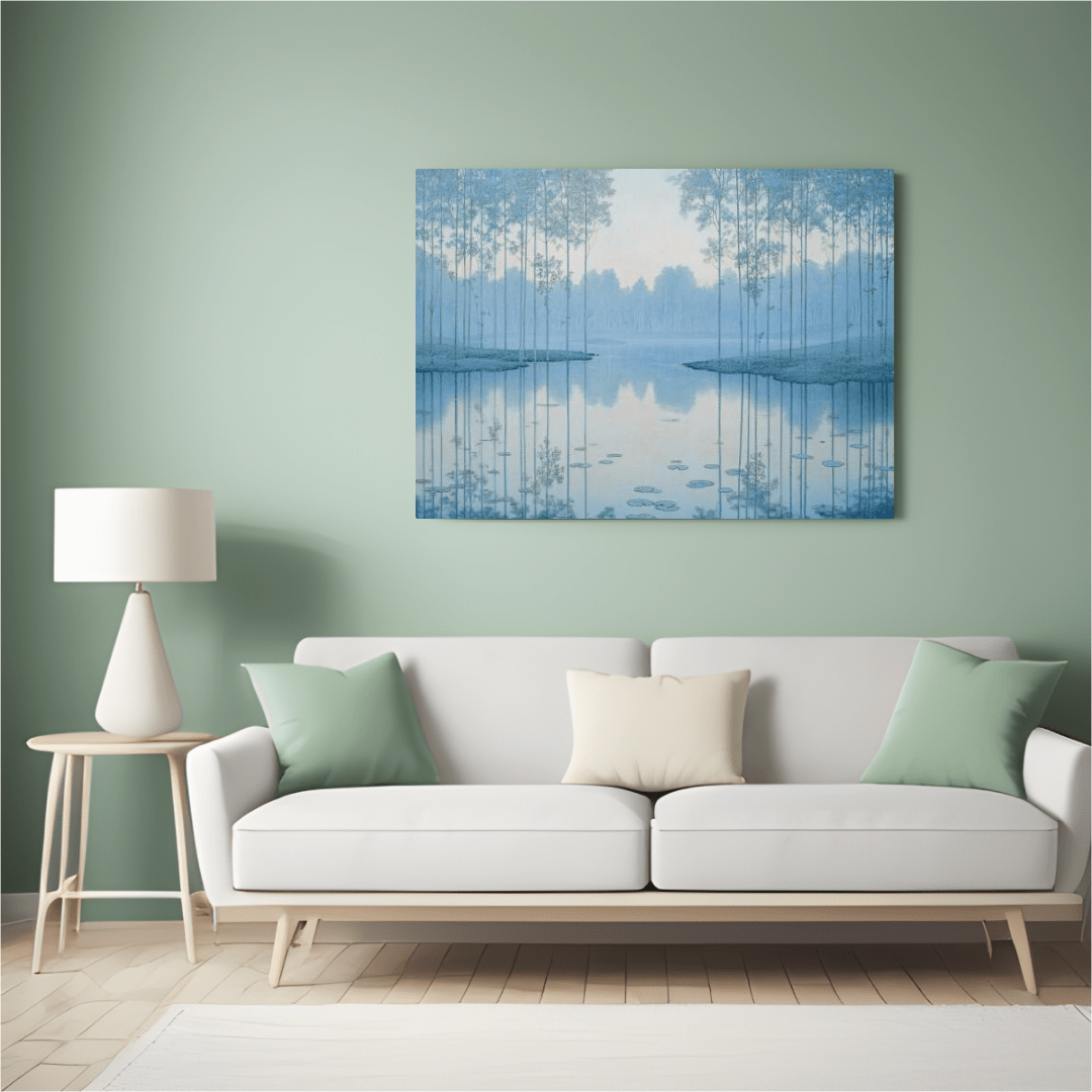 Tranquil Forest Reflections - Landscape Wall Art - Aestheticanvas