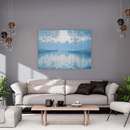 Tranquil Forest Reflections - Landscape Wall Art - Aestheticanvas