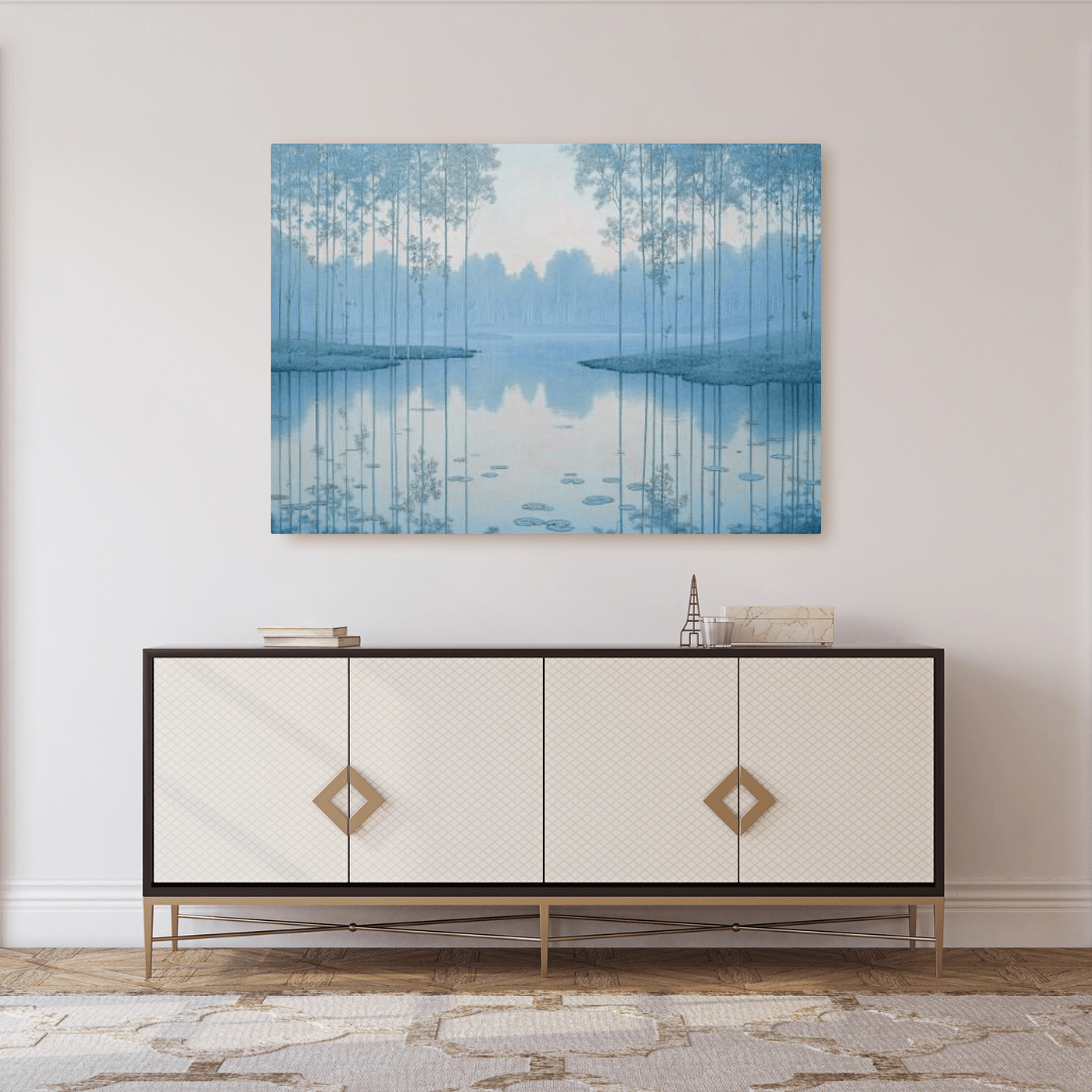 Tranquil Forest Reflections - Landscape Wall Art - Aestheticanvas