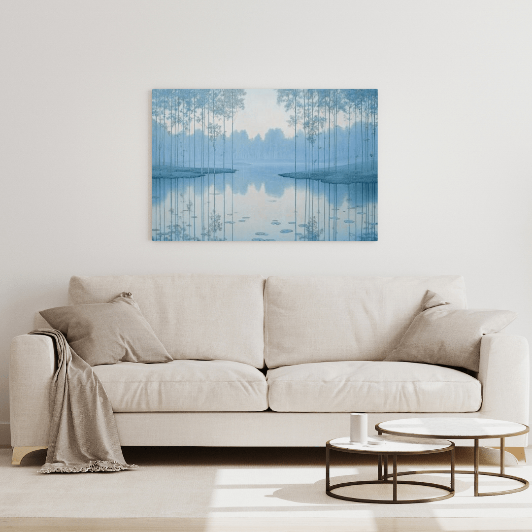 Tranquil Forest Reflections - Landscape Wall Art - Aestheticanvas