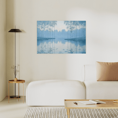 Tranquil Forest Reflections - Landscape Wall Art - Aestheticanvas