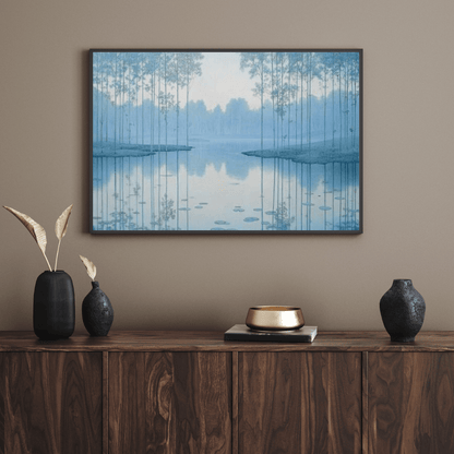 Tranquil Forest Reflections - Landscape Wall Art - Aestheticanvas