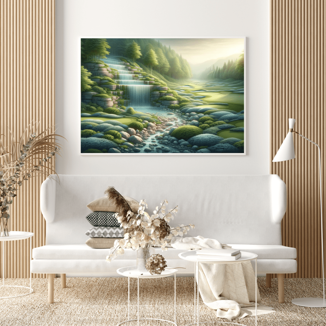 Tranquil Golf Course Oasis - Nature Wall Art - Aestheticanvas