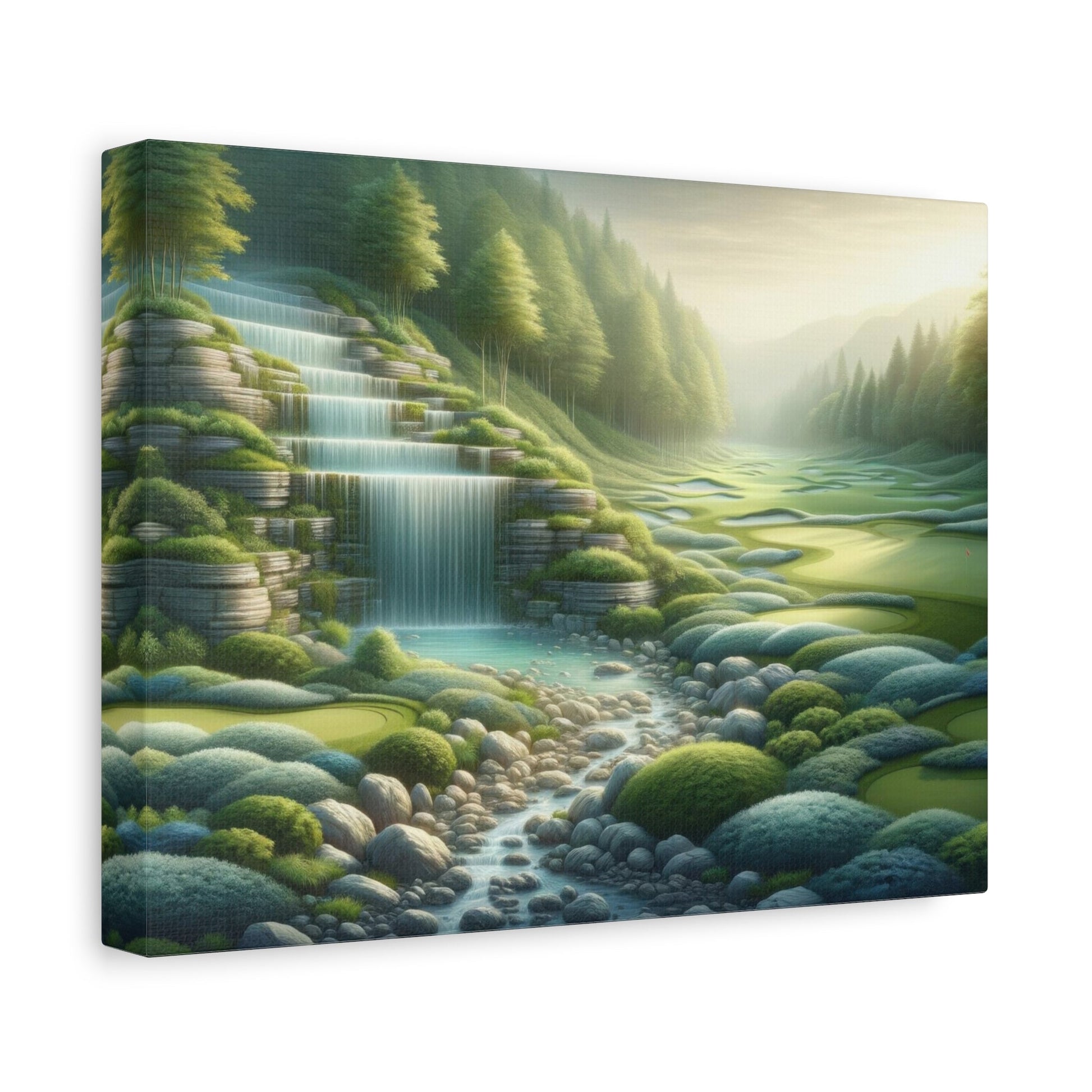 Tranquil Golf Course Oasis - Nature Wall Art - Aestheticanvas