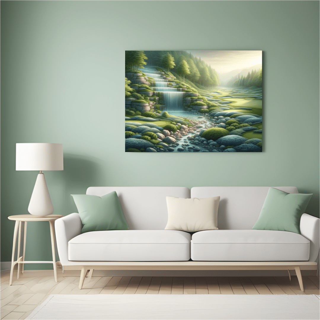 Tranquil Golf Course Oasis - Nature Wall Art - Aestheticanvas