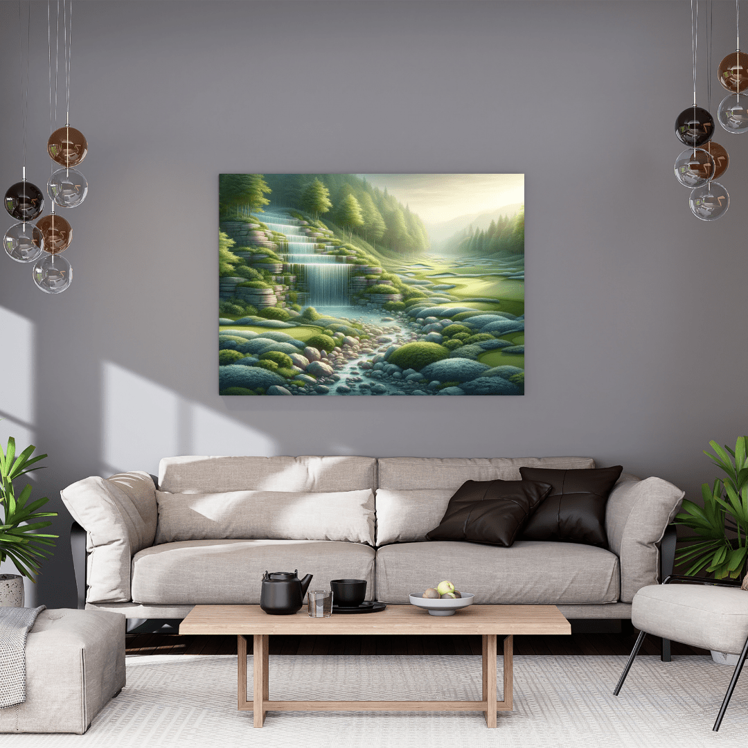 Tranquil Golf Course Oasis - Nature Wall Art - Aestheticanvas