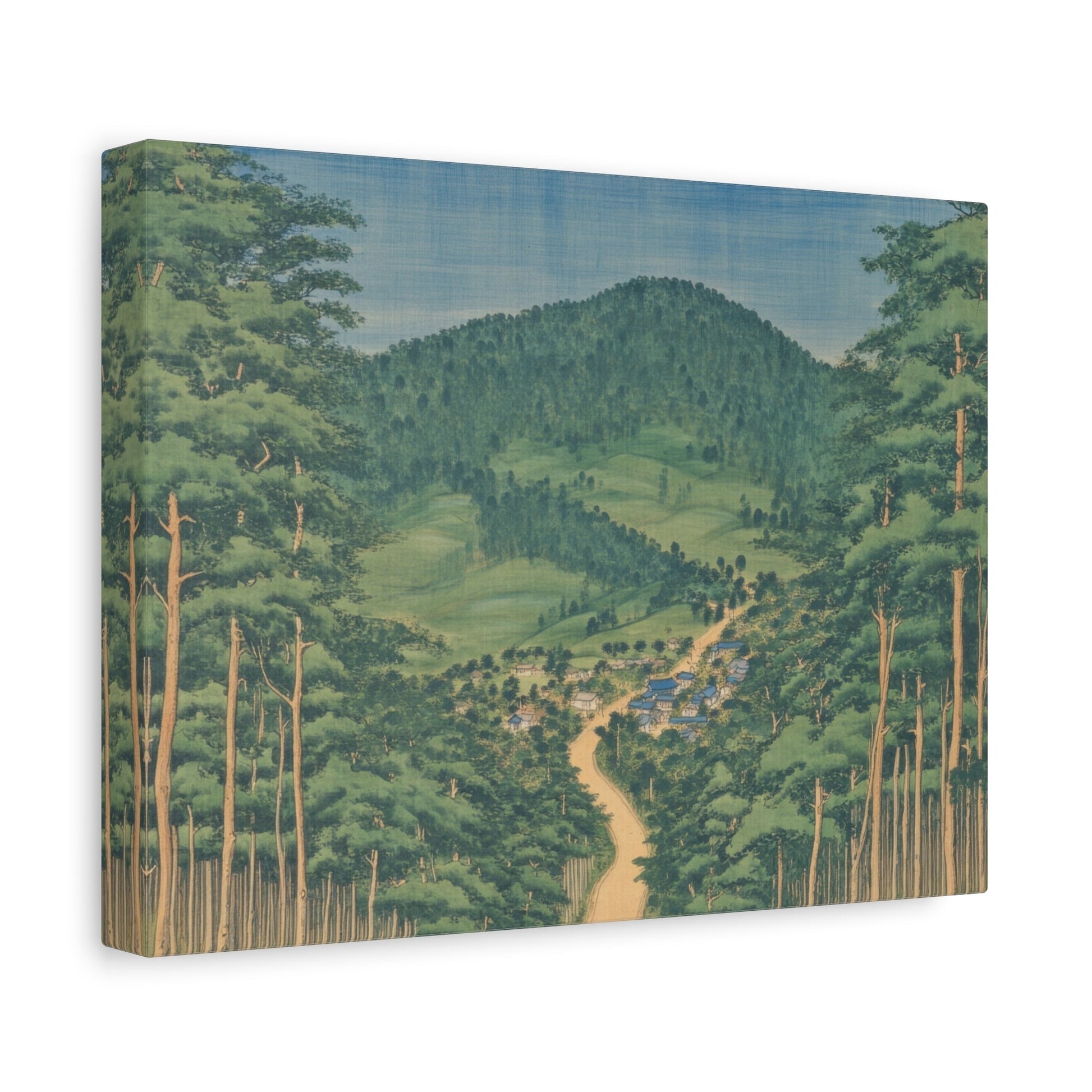 Tranquil Japanese Village - Landscape Wall Art - Aestheticanvas