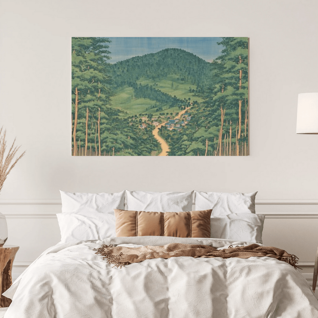 Tranquil Japanese Village - Landscape Wall Art - Aestheticanvas