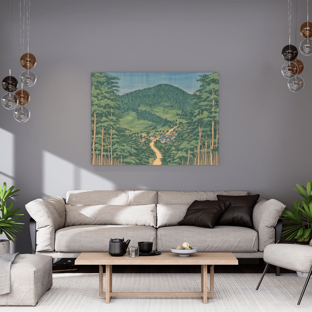 Tranquil Japanese Village - Landscape Wall Art - Aestheticanvas