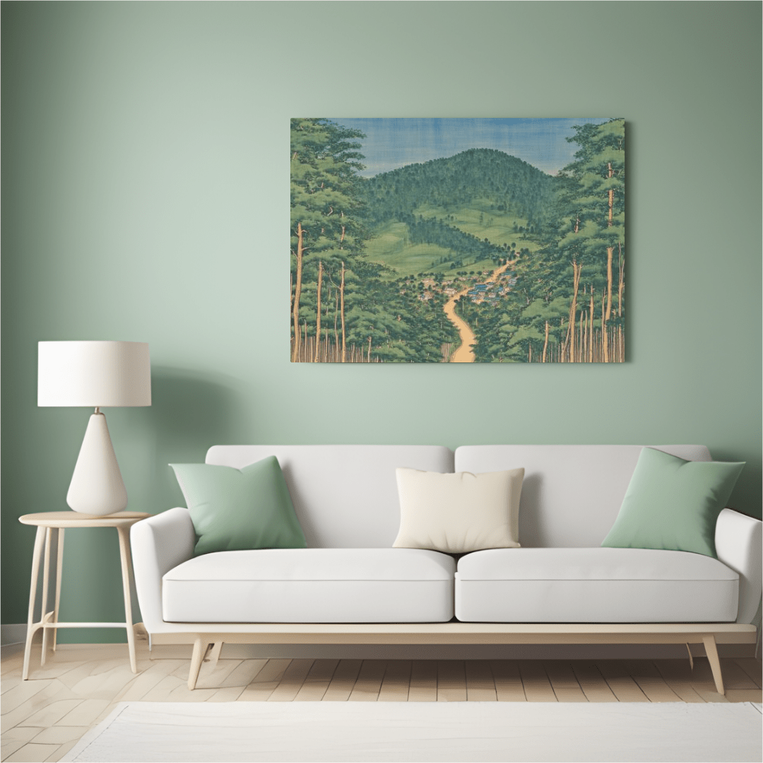 Tranquil Japanese Village - Landscape Wall Art - Aestheticanvas