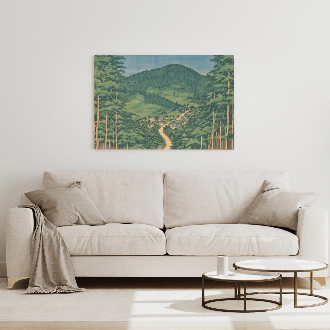 Tranquil Japanese Village - Landscape Wall Art - Aestheticanvas