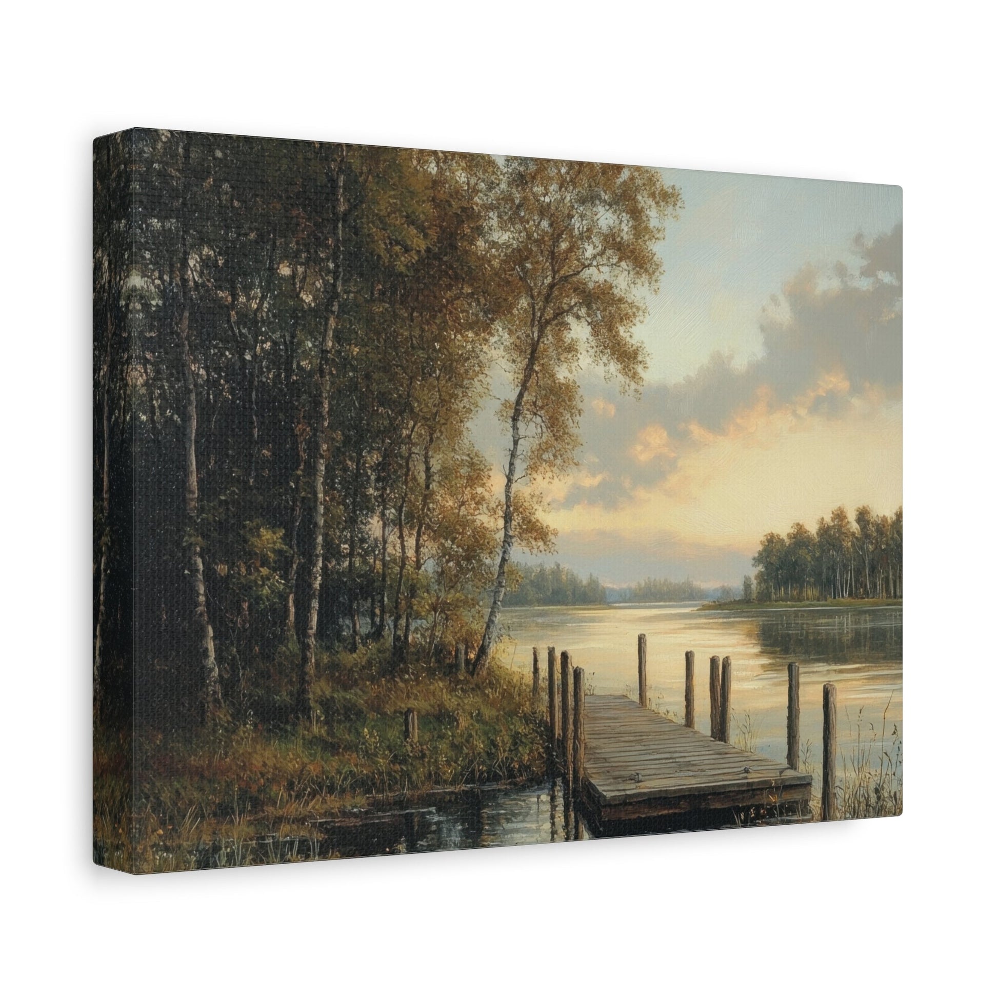 Tranquil Lakeside Retreat - Nature Wall Art - Aestheticanvas