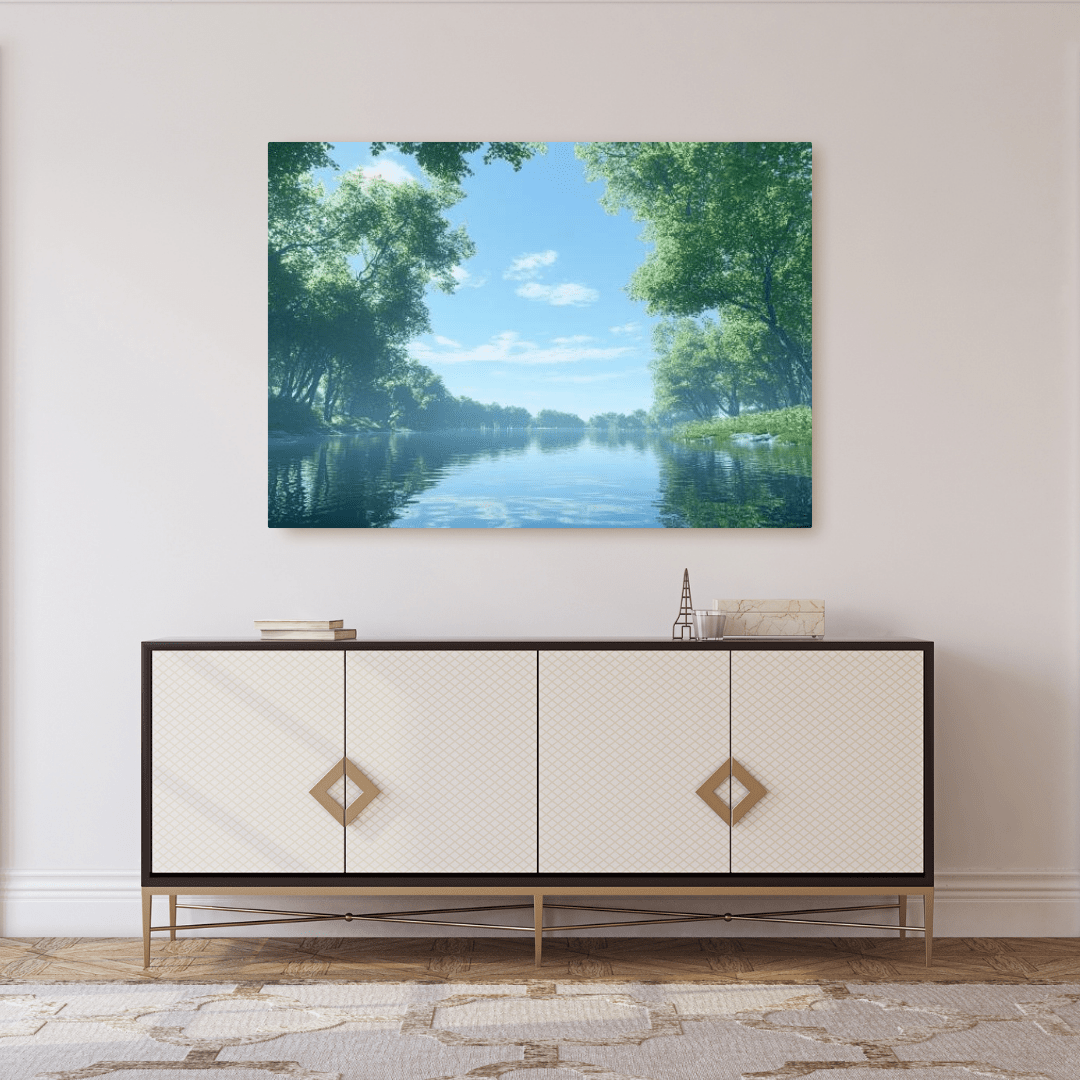 Tranquil Reflections of Nature - Forest Wall Art - Aestheticanvas