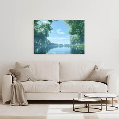 Tranquil Reflections of Nature - Forest Wall Art - Aestheticanvas