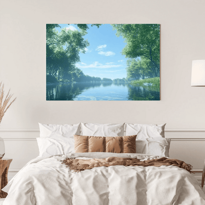 Tranquil Reflections of Nature - Forest Wall Art - Aestheticanvas