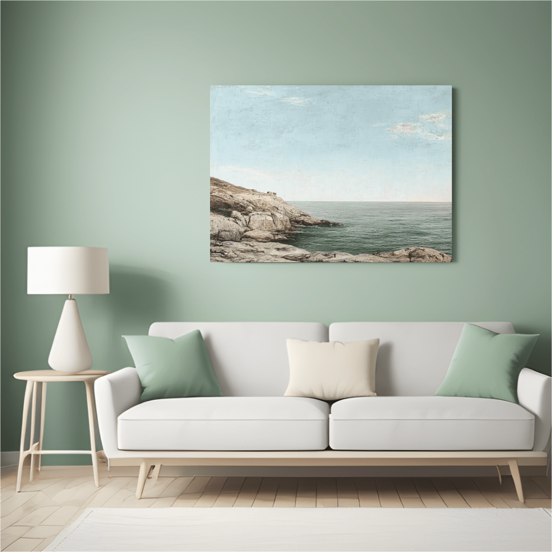 Tranquil Seaside Charm - Landscape Wall Art - Aestheticanvas