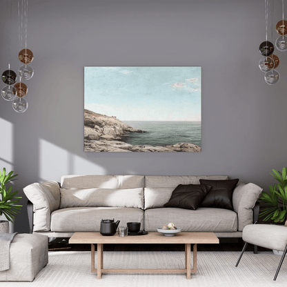 Tranquil Seaside Charm - Landscape Wall Art - Aestheticanvas