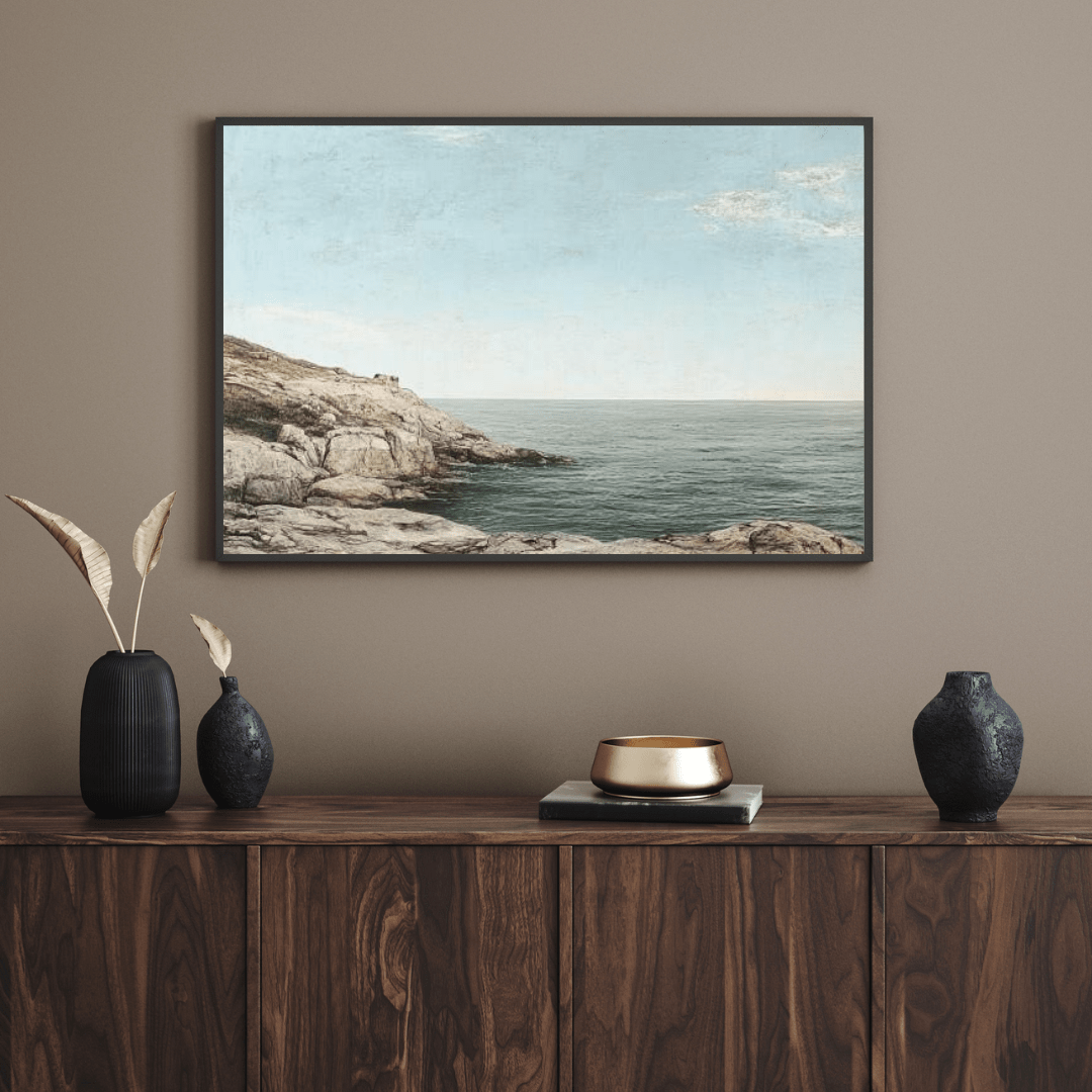 Tranquil Seaside Charm - Landscape Wall Art - Aestheticanvas