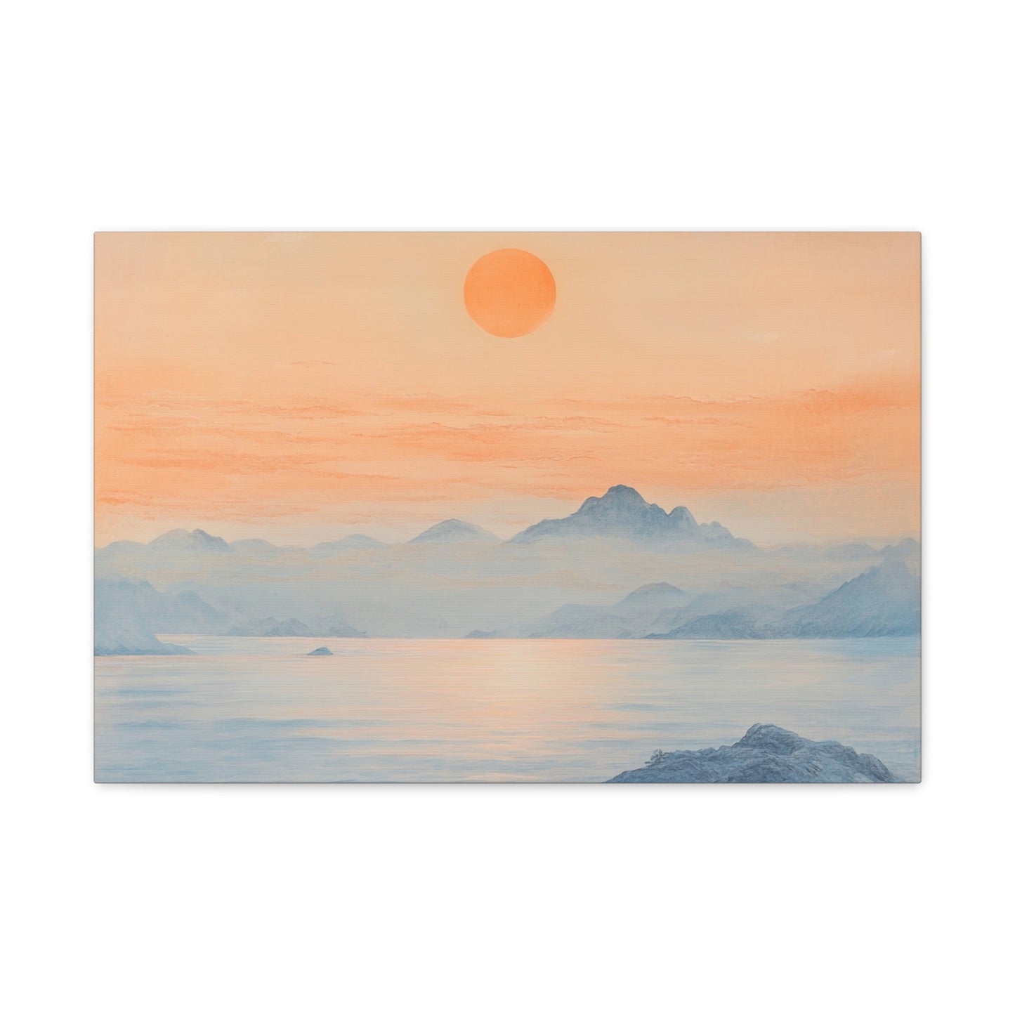 Tranquil Sunrise Over Serene Waters - Nature Wall Art - Aestheticanvas