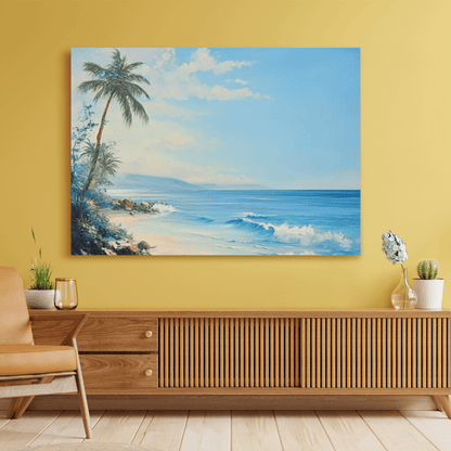 Tranquil Tropical Beach Bliss - Seascape Wall Art - Aestheticanvas