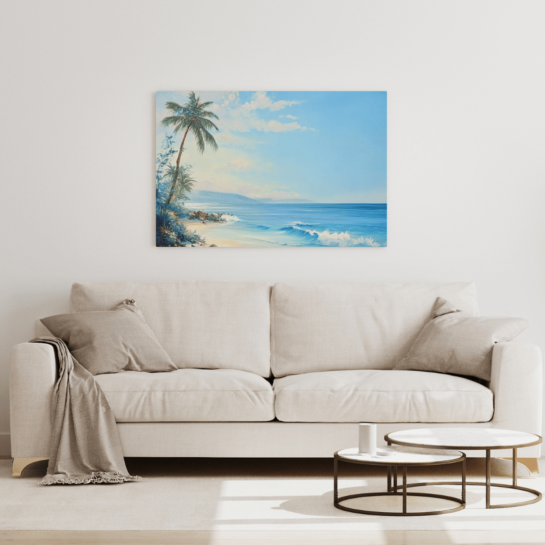 Tranquil Tropical Beach Bliss - Seascape Wall Art - Aestheticanvas