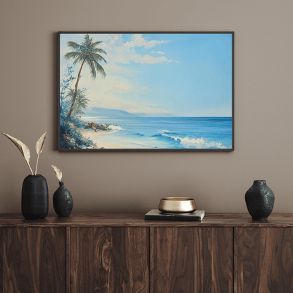 Tranquil Tropical Beach Bliss - Seascape Wall Art - Aestheticanvas