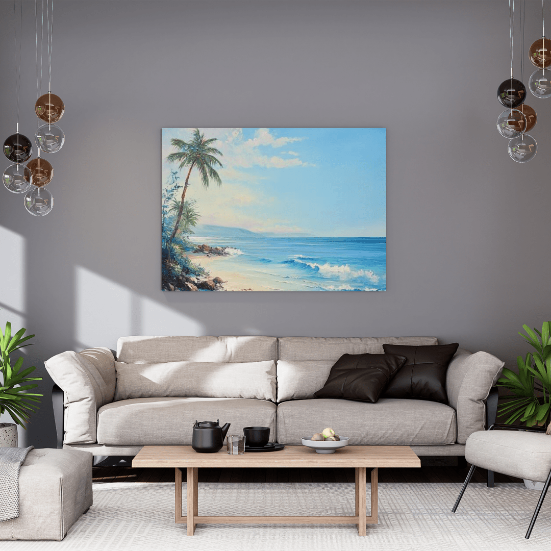 Tranquil Tropical Beach Bliss - Seascape Wall Art - Aestheticanvas