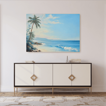 Tranquil Tropical Beach Bliss - Seascape Wall Art - Aestheticanvas