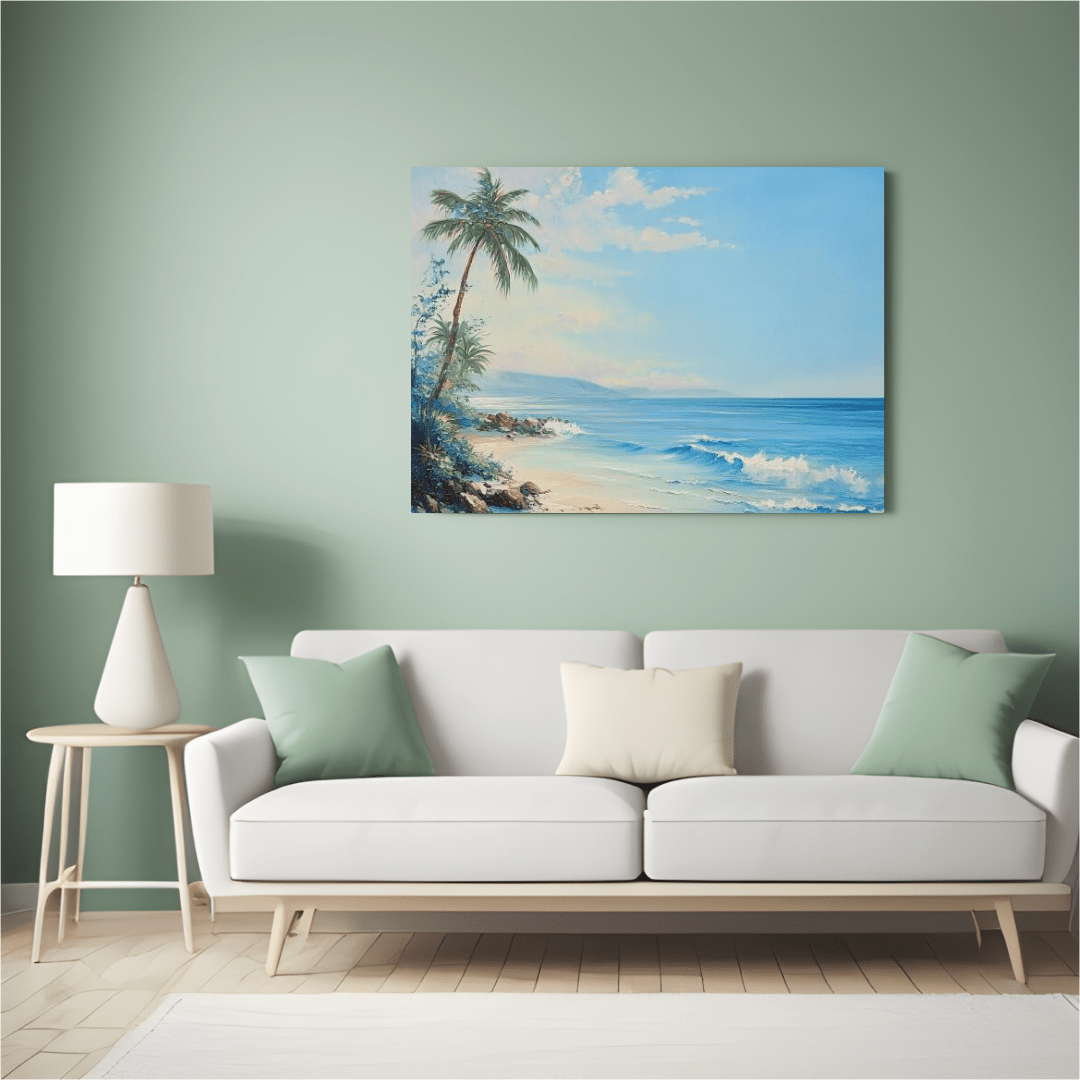 Tranquil Tropical Beach Bliss - Seascape Wall Art - Aestheticanvas