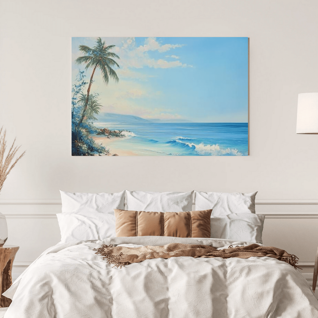 Tranquil Tropical Beach Bliss - Seascape Wall Art - Aestheticanvas