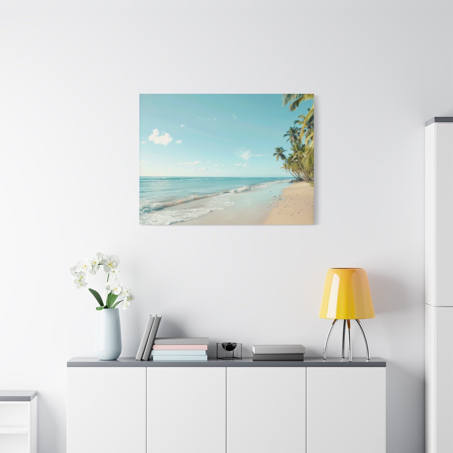 Tranquil Tropical Beach Serenity - Seascape Wall Art - Aestheticanvas