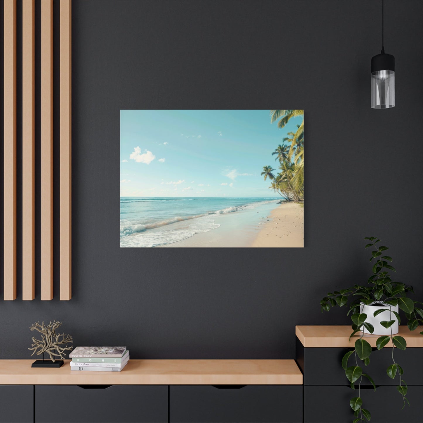 Tranquil Tropical Beach Serenity - Seascape Wall Art - Aestheticanvas