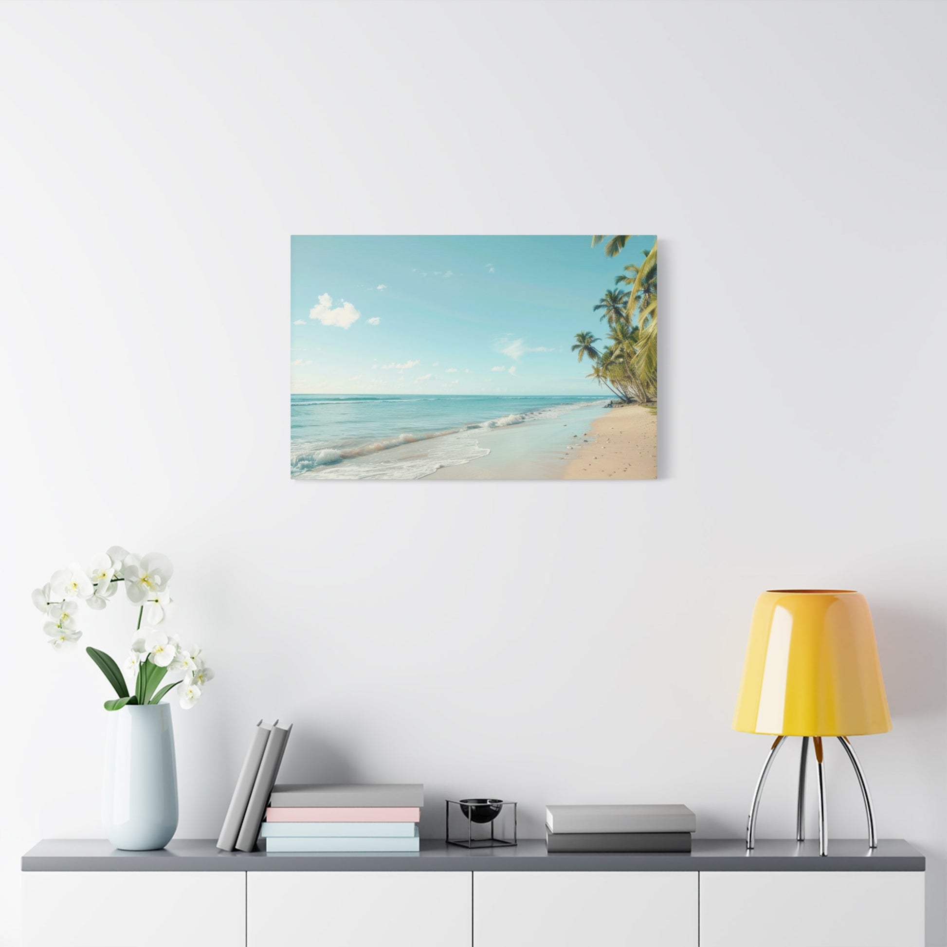 Tranquil Tropical Beach Serenity - Seascape Wall Art - Aestheticanvas