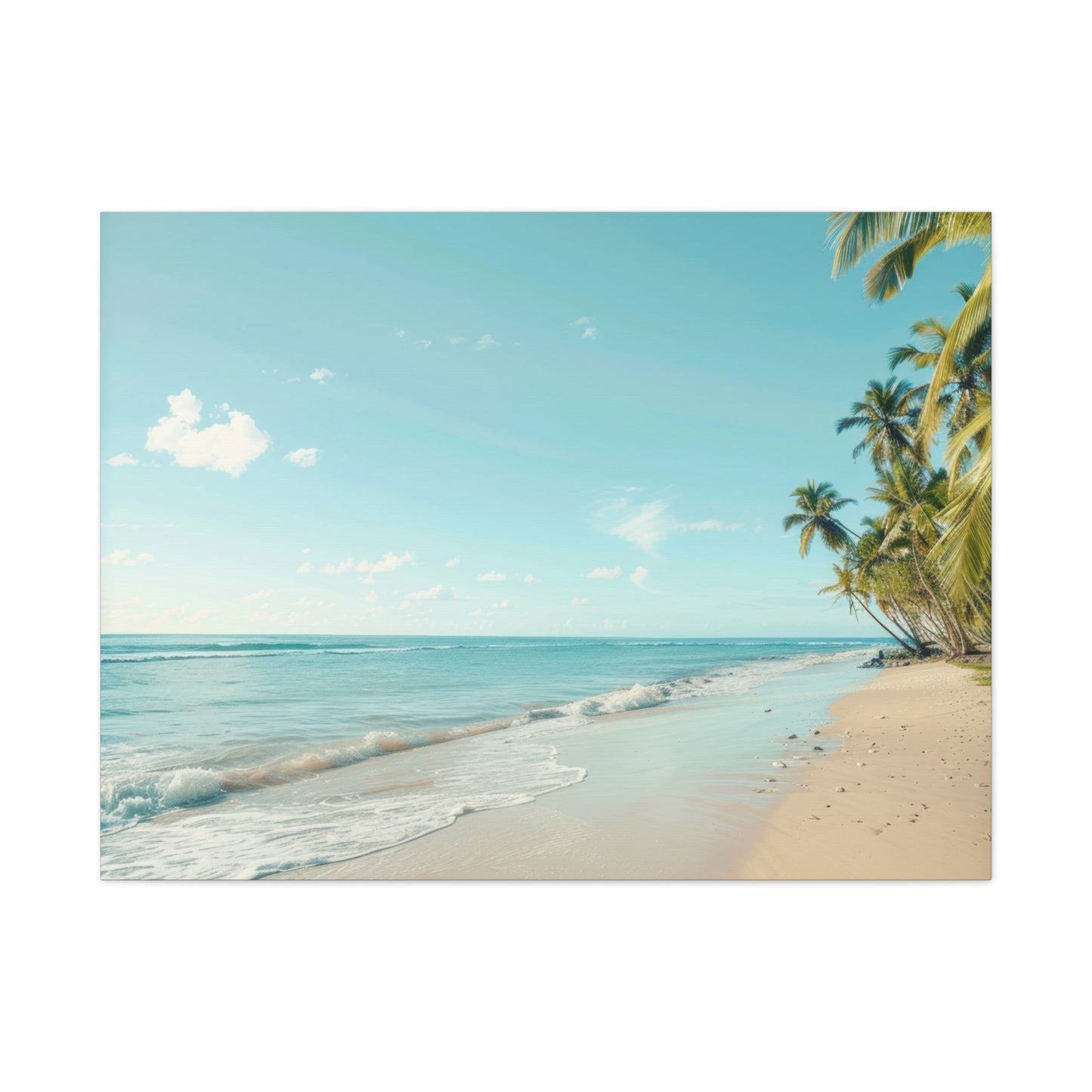 Tranquil Tropical Beach Serenity - Seascape Wall Art - Aestheticanvas