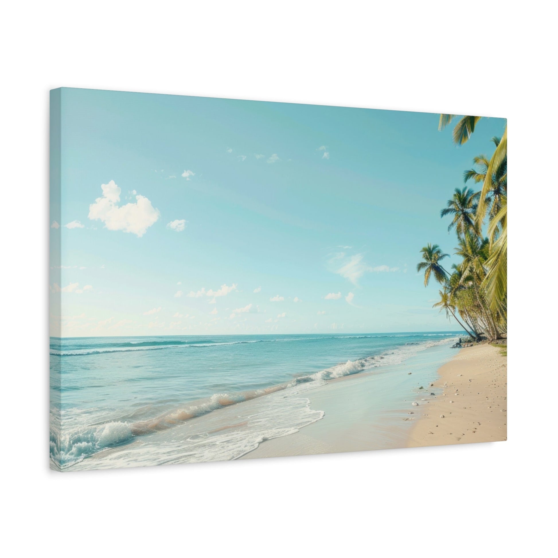 Tranquil Tropical Beach Serenity - Seascape Wall Art - Aestheticanvas